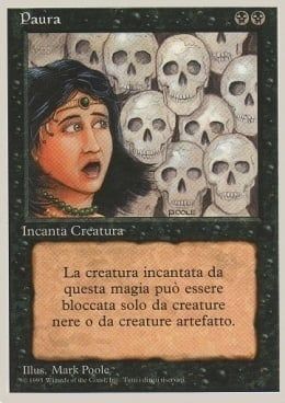 Carta MTG-Paura-Foreign White Bordered-N.132-ITA-EX- Carta MTG-Paura-Foreign White Bordered-N.132-ITA-EX-