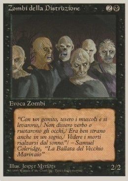 Carta MTG-Zombi della Distruzione-Foreign White Bordered-N.158-ITA-LP-