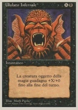 Carta MTG-Ululato Infernale-Foreign White Bordered-N.114-ITA-EX-