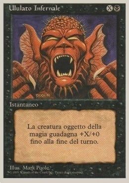 Carta MTG-Ululato Infernale-Foreign White Bordered-N.141-ITA-Poor-