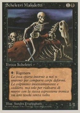 Carta MTG-Scheletri Maledetti-Foreign White Bordered-N.107-ITA-Poor-