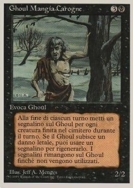 Carta MTG-Ghoul Mangia Carogne-Foreign White Bordered-N.107-ITA-EX-