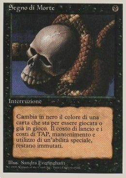 Carta MTG-Segno di Morte-Foreign White Bordered-N.131-ITA-Poor-
