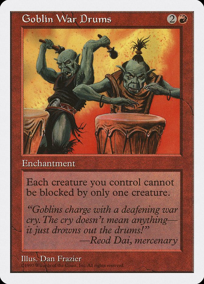 Carta MTG-Goblin War Drums-Quinta Edizione-N.251-EN-EX-