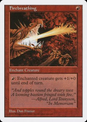 Carta MTG-Firebreathing-Quinta Edizione-N.261-EN-Good- Carta MTG-Firebreathing-Quinta Edizione-N.261-EN-Good-