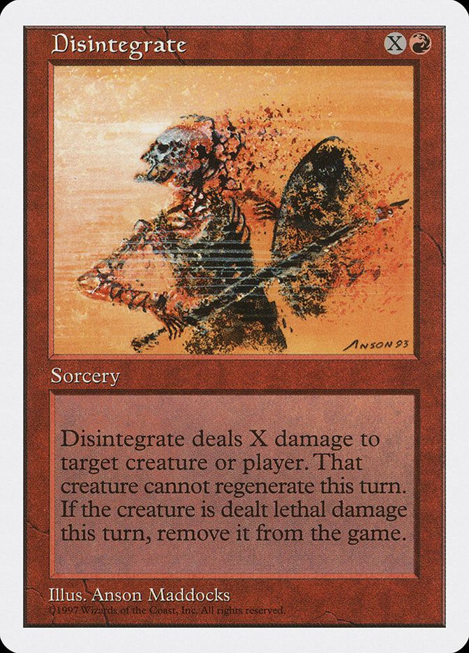 Carta MTG-Disintegrazione-Quinta Edizione-N.224-ITA-Good-