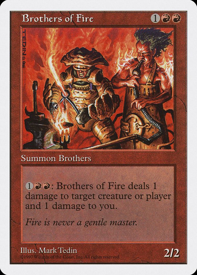 Carta MTG-Brothers of Fire-Quinta Edizione-N.219-EN-EX-