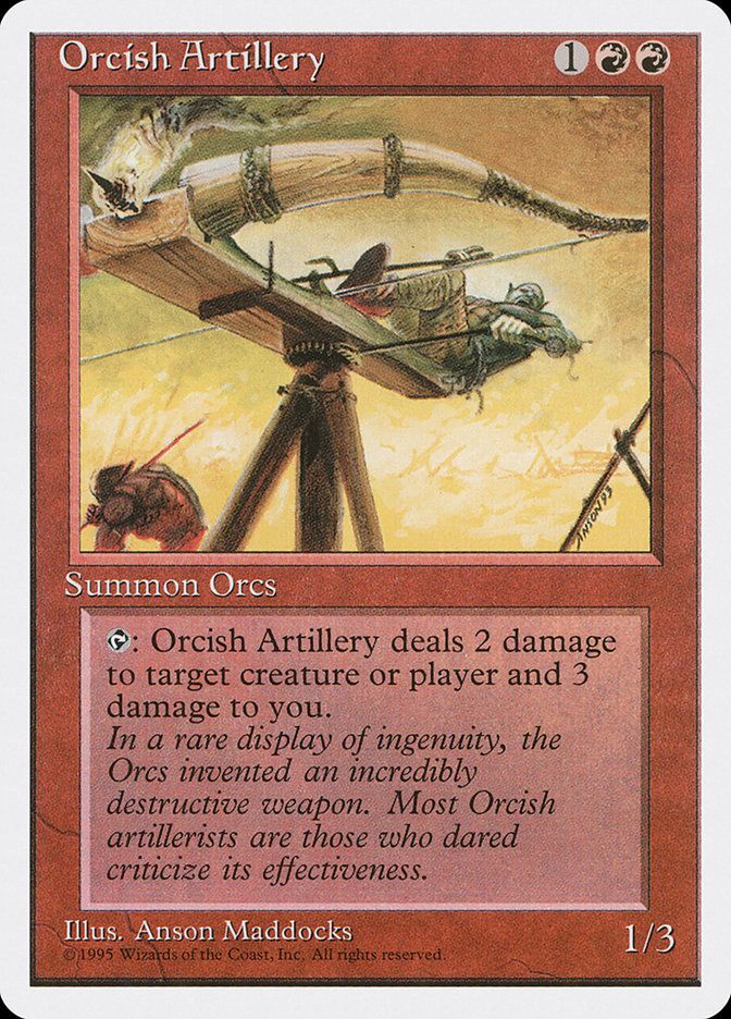 Carta MTG-Orcish Artillery-Quarta Edizione-N.053-EN-EX-
