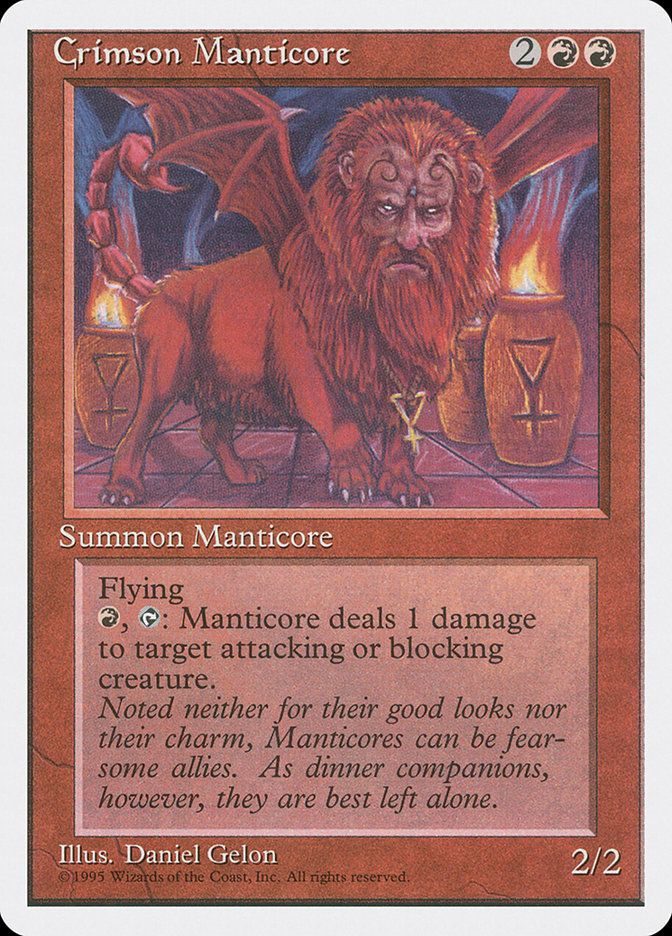 Carta MTG-Crimson Manticore-Quarta Edizione-N.183-EN-Good-