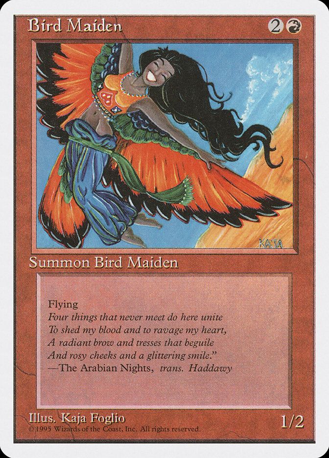 Carta MTG-Bird Maiden-Quarta Edizione-N.202-EN-EX-