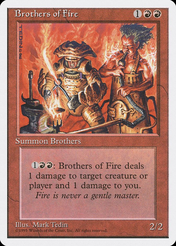 Carta MTG-Brothers of Fire-Quarta Edizione-N.225-EN-EX-