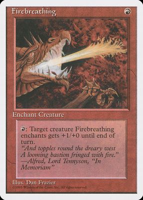 Carta MTG-Firebreathing-Quarta Edizione-N.179-EN-Poor-