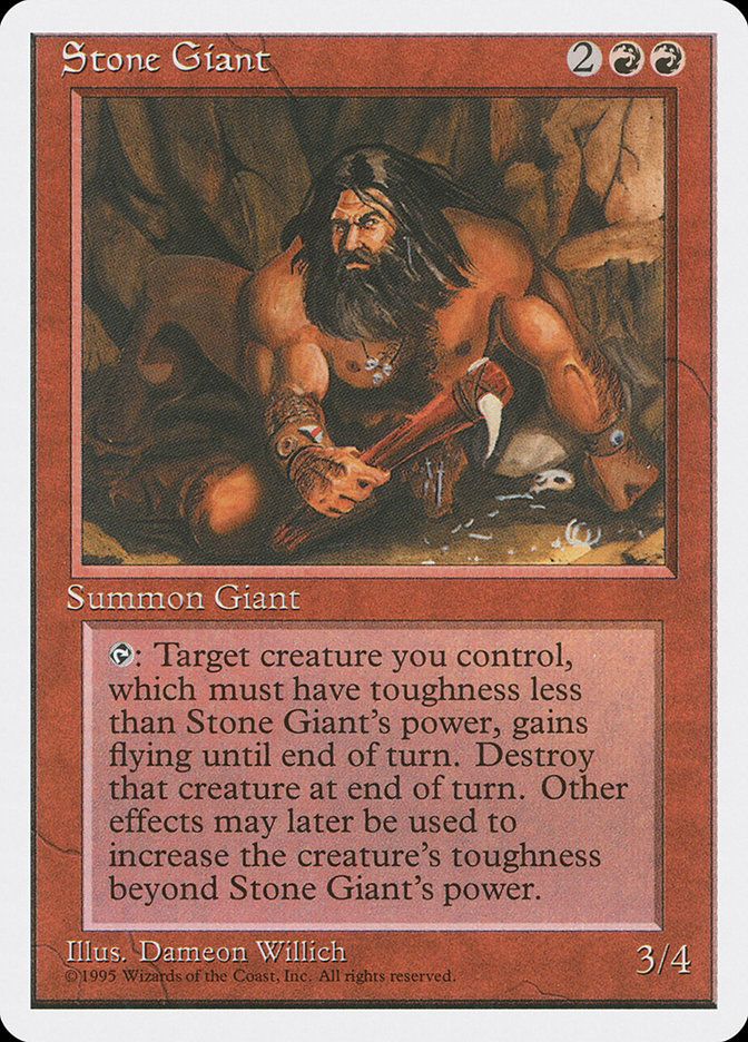 Carta MTG-Stone Giant-Quarta Edizione-N.221-EN-EX-