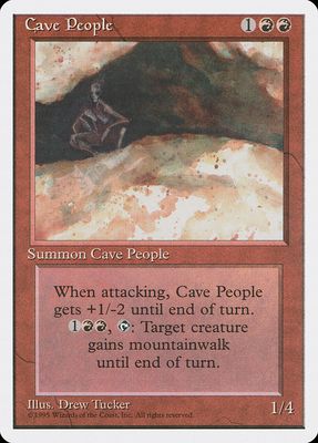 Carta MTG-Cave People-Quarta Edizione-N.223-EN-EX-