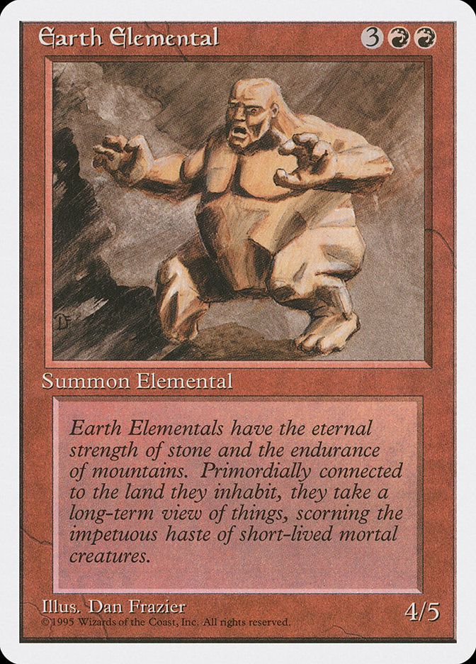 Carta MTG-Earth Elemental-Quarta Edizione-N.230-EN-EX-