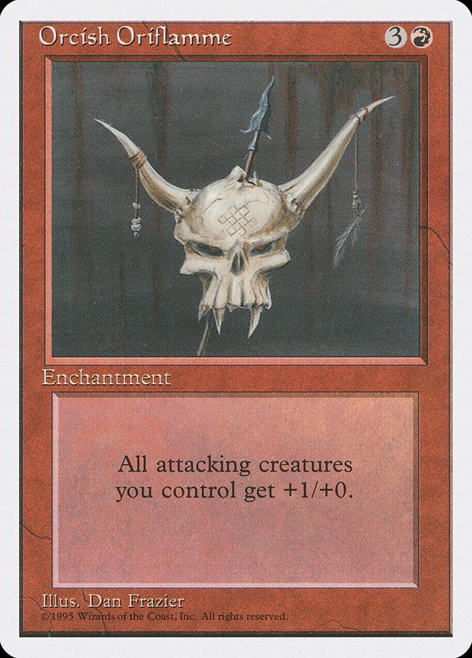 Carta MTG-Orcish Oriflamme-Quarta Edizione-N.196-EN-EX-