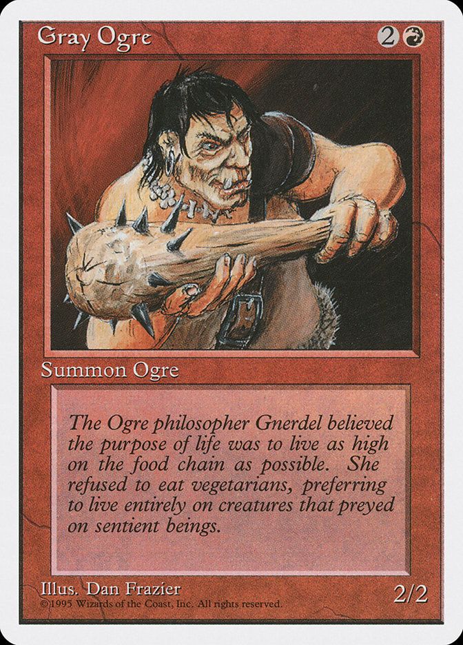 Carta MTG-Gray Ogre-Quarta Edizione-N.227-EN-Good-
