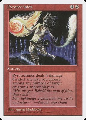 Carta MTG-Pyrotechnics-Quarta Edizione-N.200-EN-EX- Carta MTG-Pyrotechnics-Quarta Edizione-N.200-EN-EX-