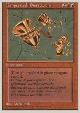 Carta MTG-Tempesta di Distruzione-Foreign White Bordered-N.182-ITA-LP-