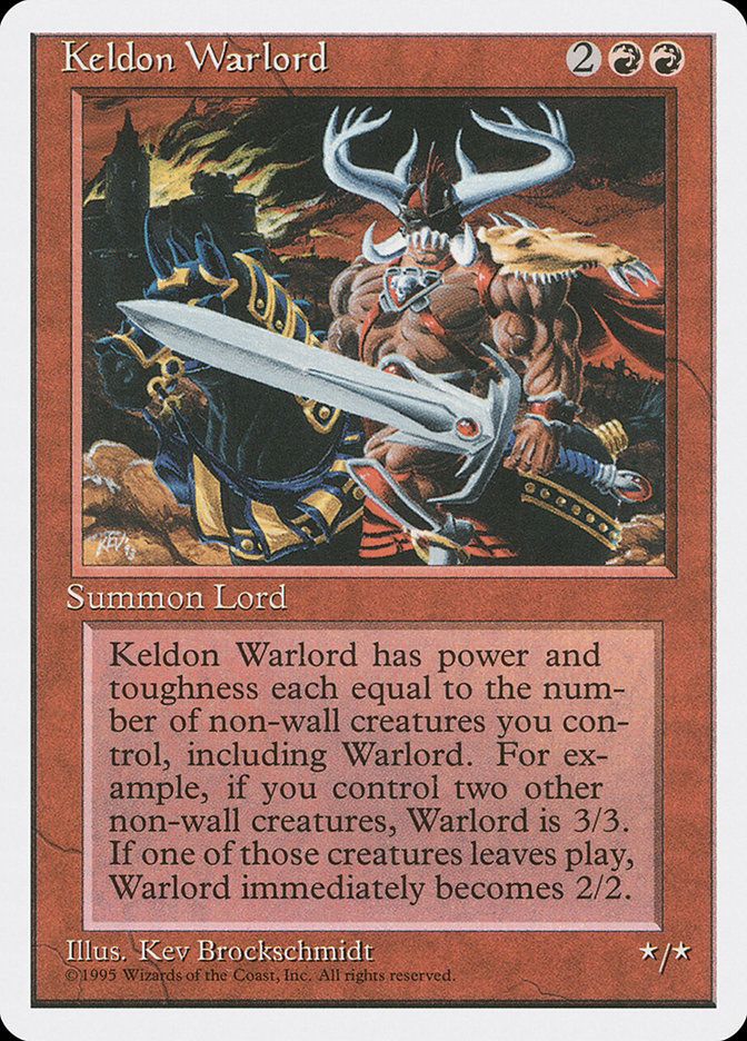 Carta MTG-Signore della Guerra Keldon-Quarta Edizione-N.226-ITA-EX-