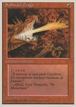 Carta MTG-Soffio del Drago-Foreign White Bordered-N.151-ITA-LP-