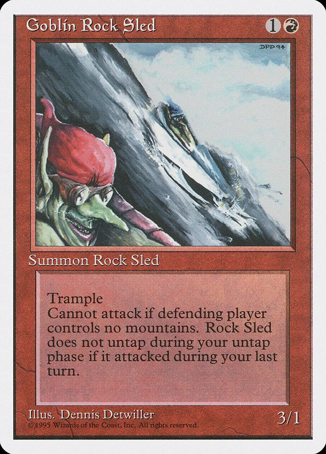 Carta MTG-Slitta da Roccia dei Goblin-Quarta Edizione-N.151-ITA-EX-