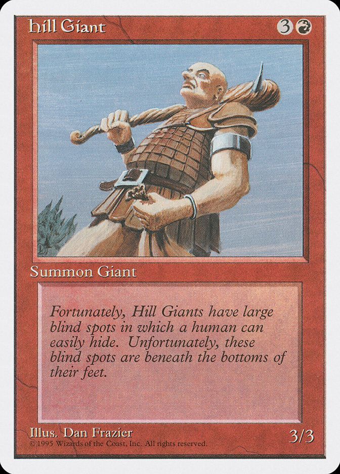 Carta MTG-Gigante delle Colline-Quarta Edizione-N.183-ITA-Good-