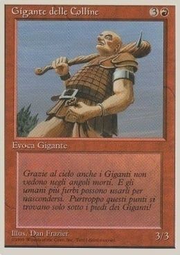 Carta MTG-Gigante delle Colline-Foreign White Bordered-N.201-ITA-Good-