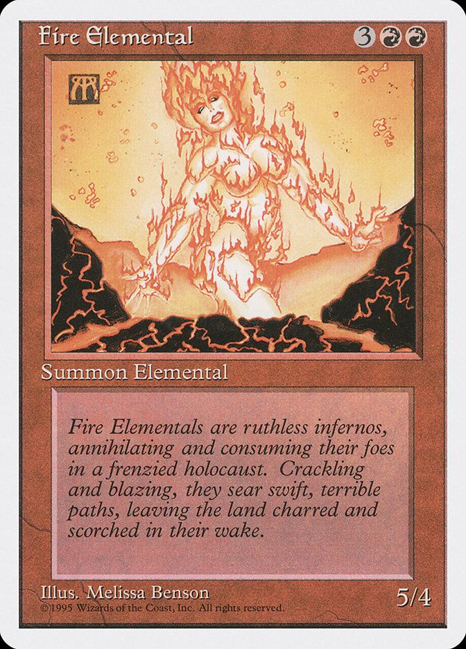 Carta MTG-Elementale del Fuoco-Quarta Edizione-N.149-ITA-EX-