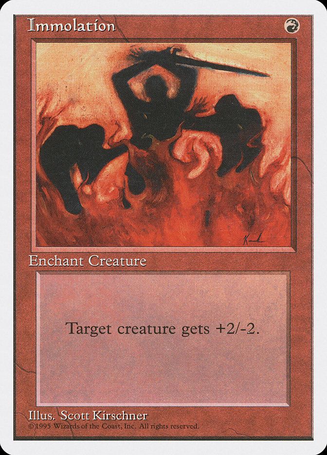 Carta MTG-Immolazione-Quarta Edizione-N.191-ITA-EX-