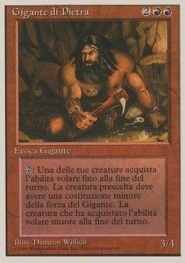 Carta MTG-Gigante di Pietra-Foreign White Bordered-N.147-ITA-Good-
