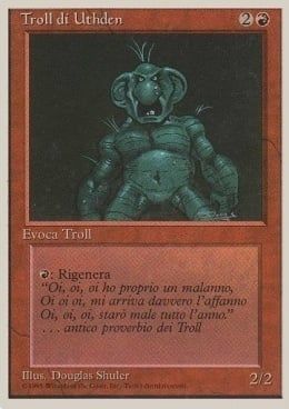 Carta MTG-Troll di Uthden-Foreign White Bordered-N.175-ITA-Poor-