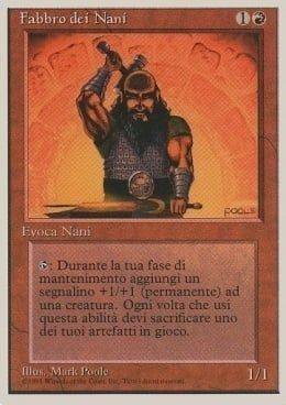 Carta MTG-Fabbro dei Nani-Foreign White Bordered-N.182-ITA-LP-