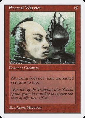 Carta MTG-Guerriero Eterno-Quarta Edizione-N.180-ITA-EX- Carta MTG-Guerriero Eterno-Quarta Edizione-N.180-ITA-EX-