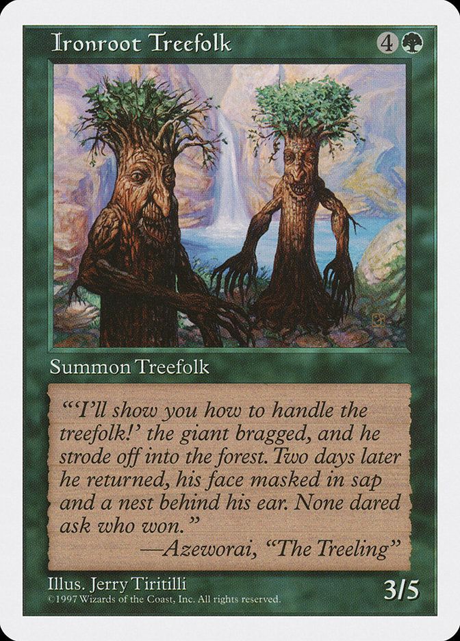 Carta MTG-Ironroot Treefolk-Quinta Edizione-N.301-ITA-EX-