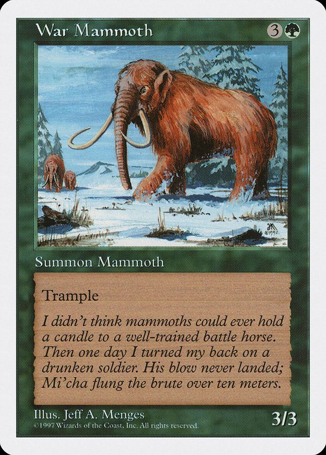 Carta MTG-War Mammoth-Quinta Edizione-N.321-EN-EX-