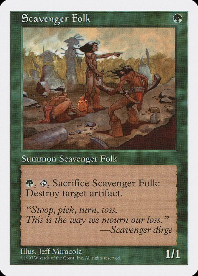 Carta MTG-Scavenger Folk-Quinta Edizione-N.340-EN-Good-