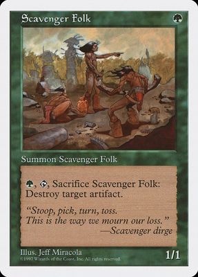 Carta MTG-Scavenger Folk-Quinta Edizione-N.340-EN-Good- Carta MTG-Scavenger Folk-Quinta Edizione-N.340-EN-Good-