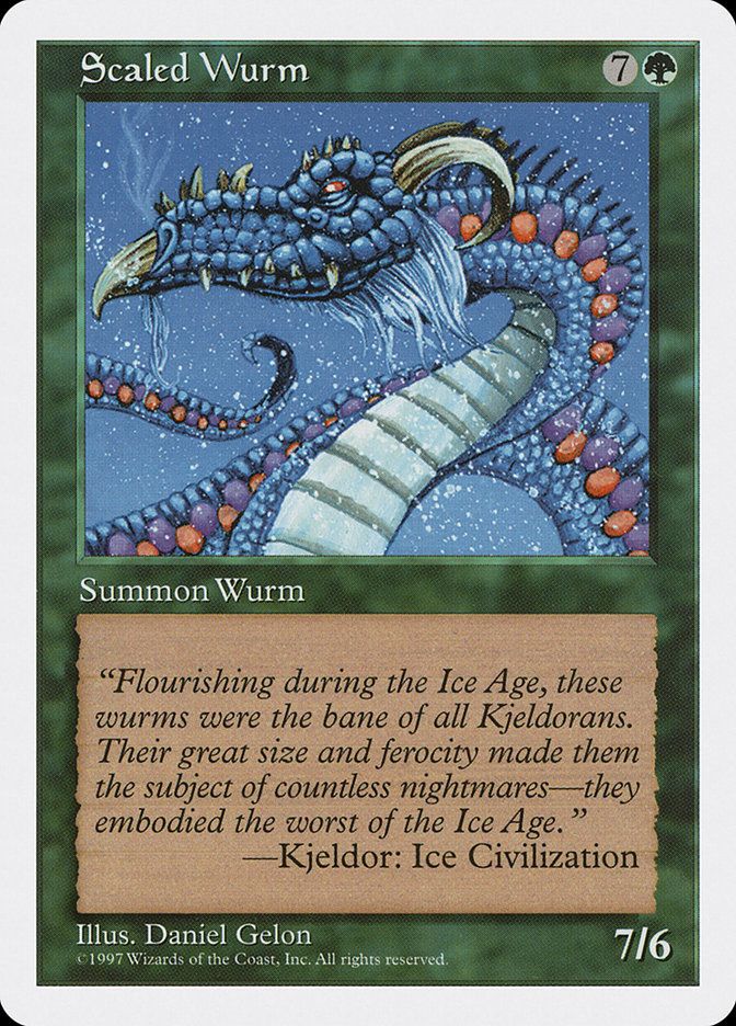Carta MTG-Scaled Wurm-Quinta Edizione-N.336-EN-EX-