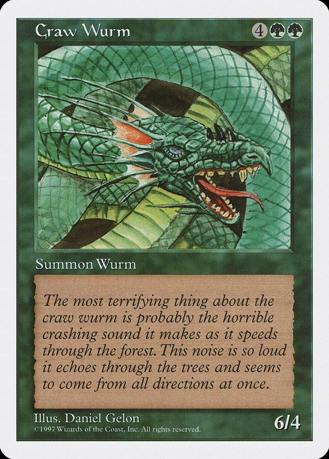 Carta MTG-Wurm Devastatore-Quinta Edizione-N.333-ITA-EX-