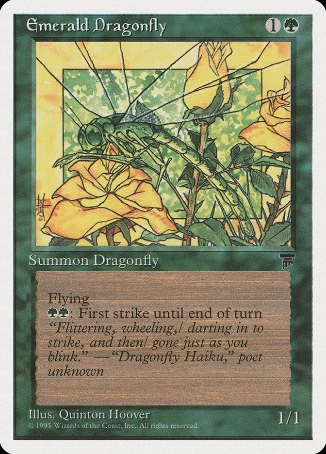 Carta MTG-Emerald Dragonfly-Chronicles-N.065-EN-EX-