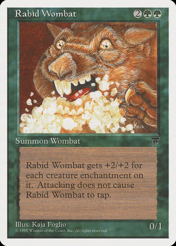 Carta MTG-Rabid Wombat-Chronicles-N.063-EN-EX-
