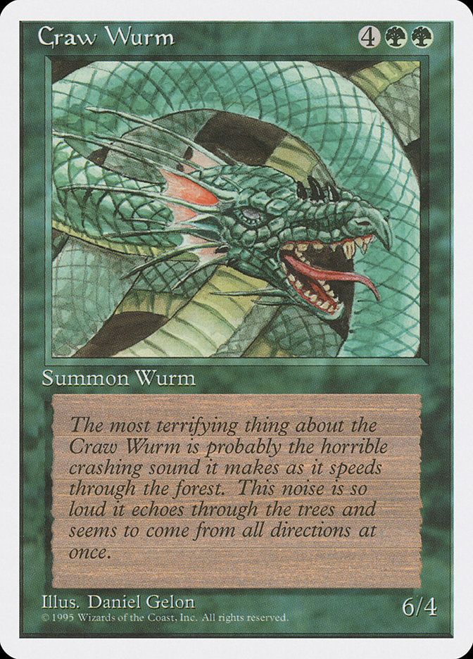 Carta MTG-Craw Wurm-Quarta Edizione-N.069-EN-EX-