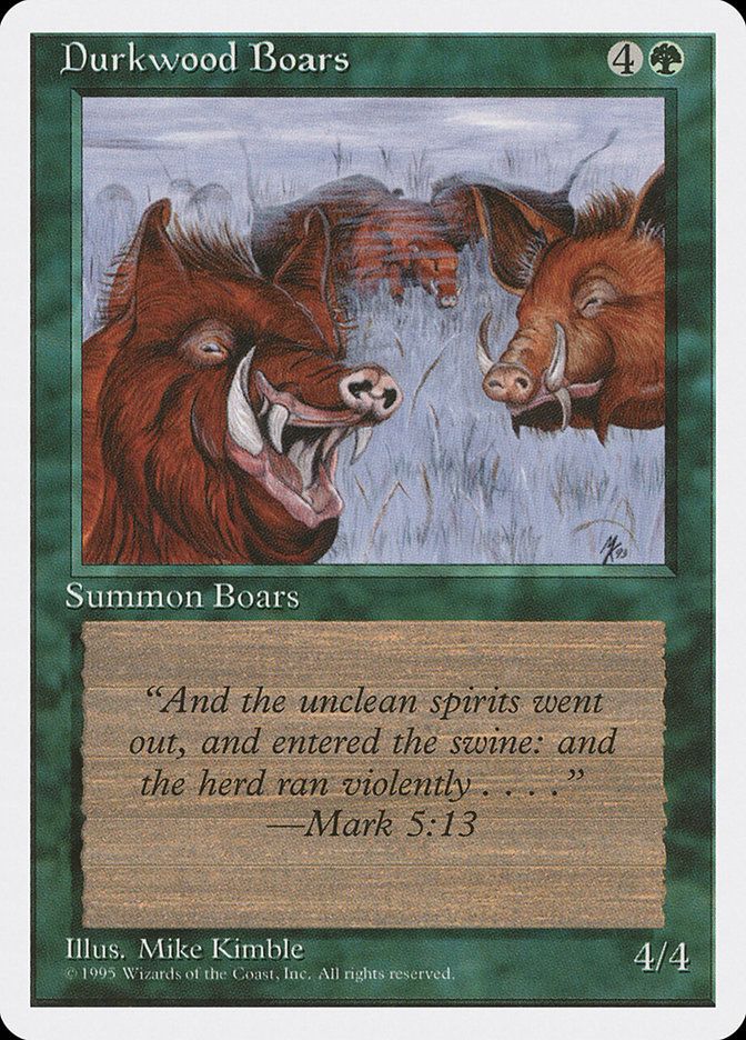 Carta MTG-Durkwood Boars-Quarta Edizione-N.241-EN-EX-