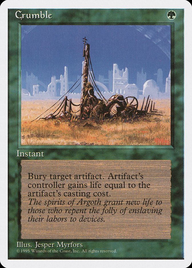 Carta MTG-Crumble-Quarta Edizione-N.271-EN-EX-