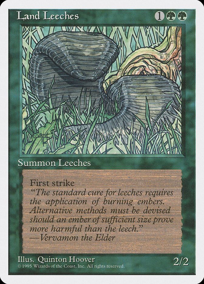 Carta MTG-Land Leeches-Quarta Edizione-N.255-EN-Played-