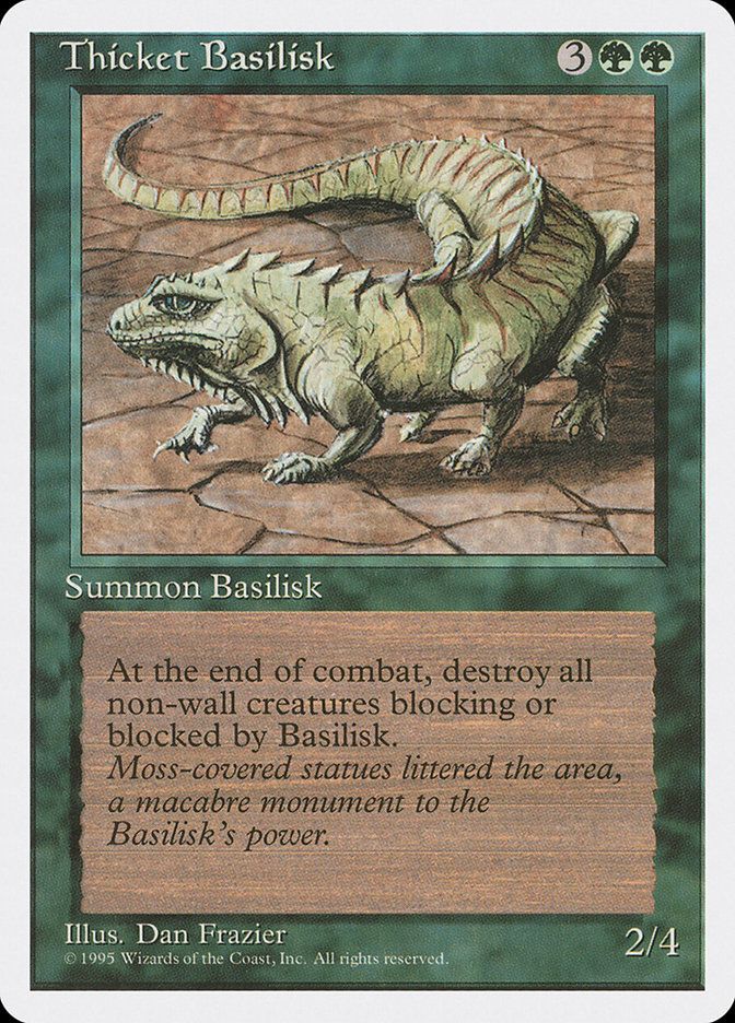 Carta MTG-Thicket Basilisk-Quarta Edizione-N.268-EN-EX-