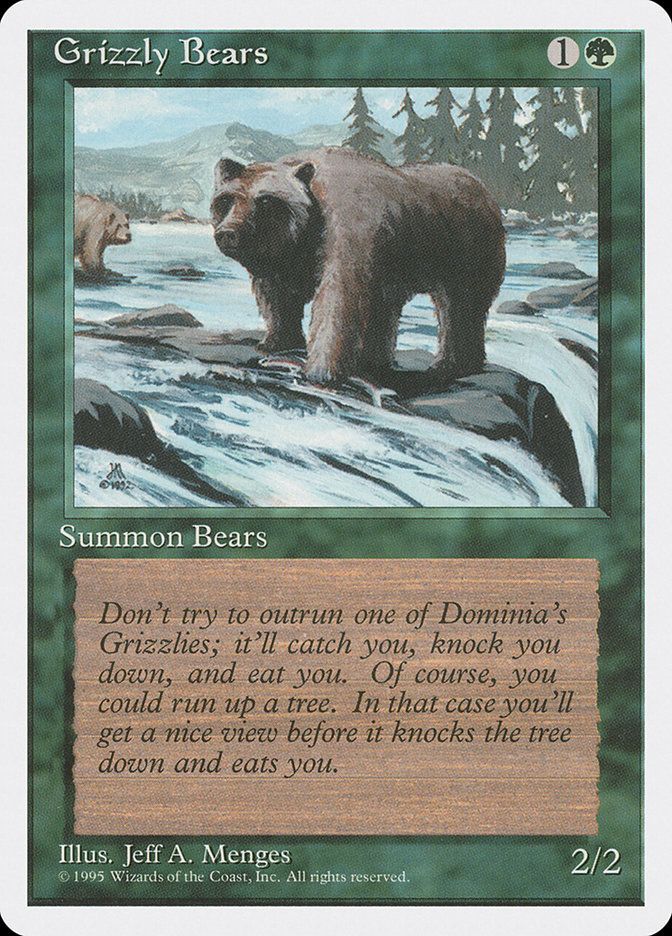 Carta MTG-Grizzly Bears-Quarta Edizione-N.274-EN-Played-