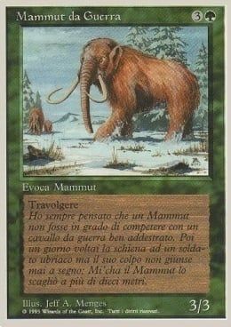 Carta MTG-Mammut da Guerra-Foreign White Bordered-N.286-ITA-EX-