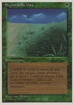 Carta MTG-Segno della Vita-Foreign White Bordered-N.228-ITA-EX-